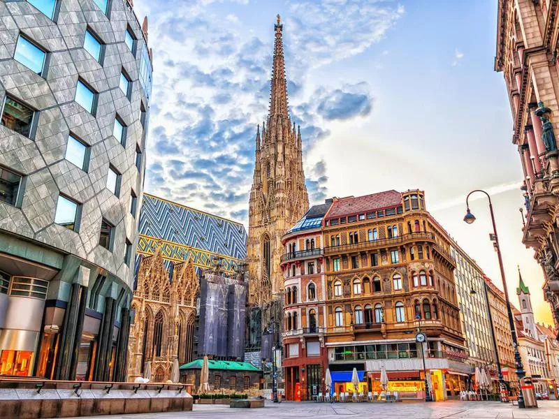 Stephansplatz in Vienna, Austria