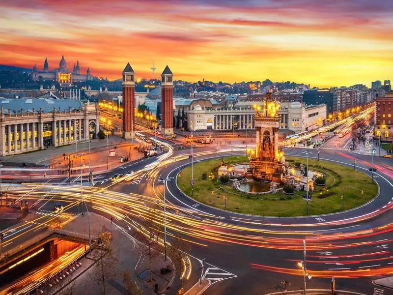 Plaza de España in Barcelona, Spain