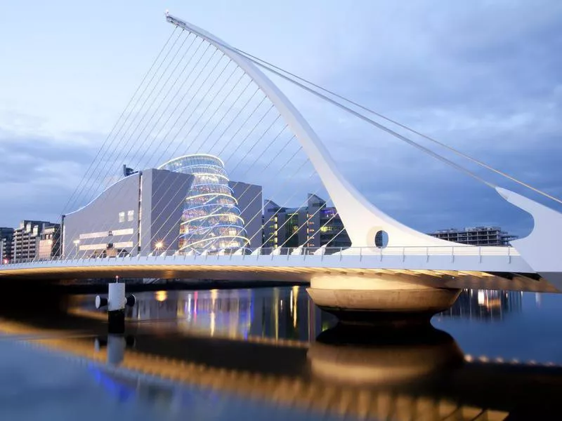 Samuel Beckett Bridge in Dublin, Ireland