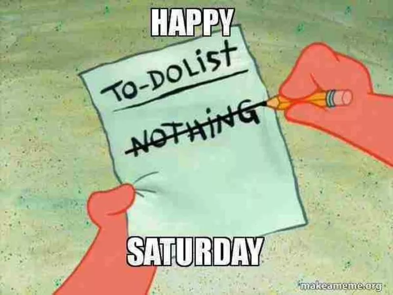 Spongebob to-do list