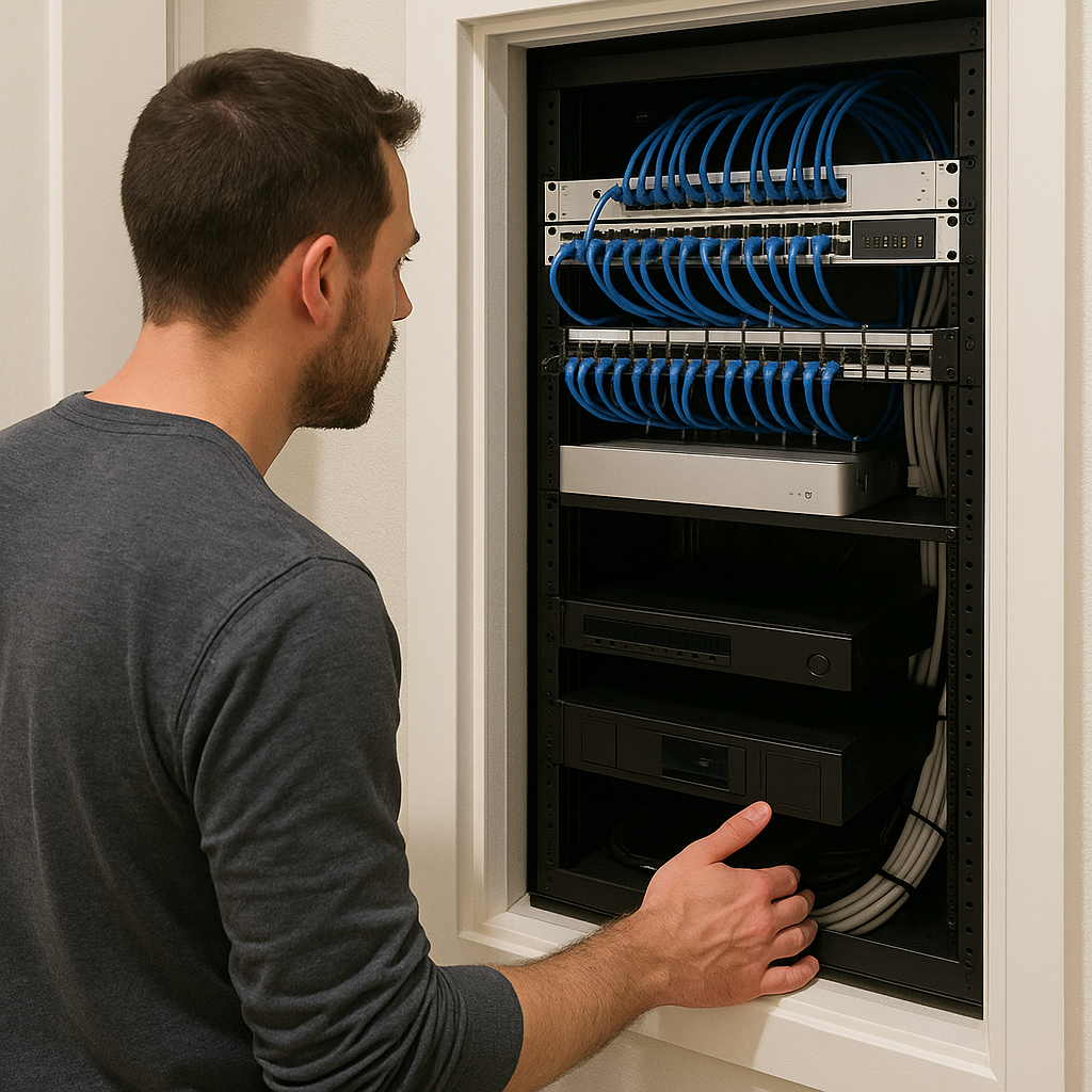 Find the network closet and read it like a rack