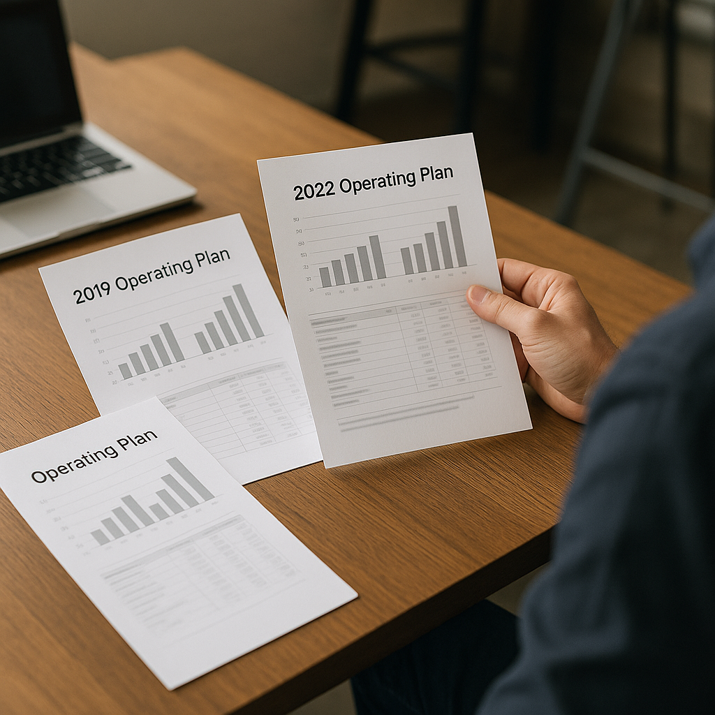 Ask for the 2019 plan and the 2022 plan, side by side